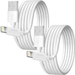 Pack] Overtime MFi Certified Lightning Cable Apple iPhone, iPad, AirPods/Pro, iPad Mini/Air
